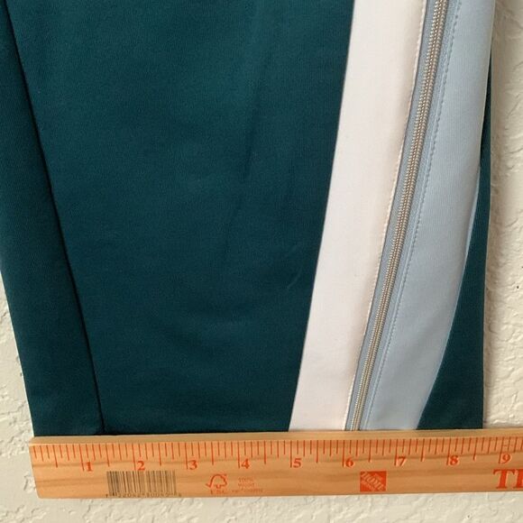 Zella 2-Pc Set Teal Jacket/Pants with White Accents Pockets Men’s Size S - Picture 13 of 15